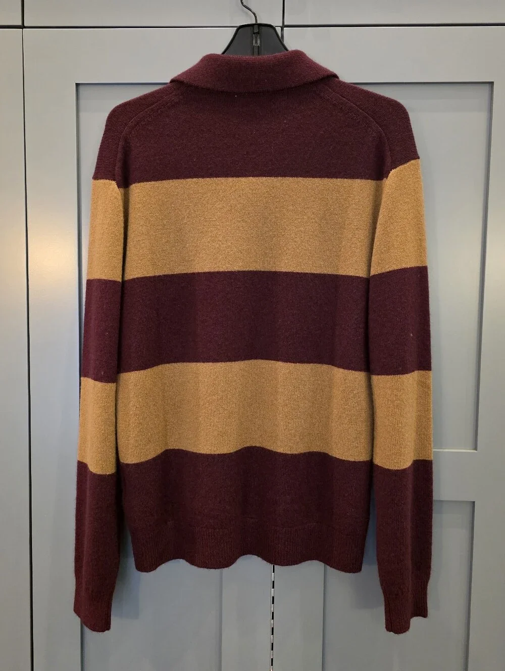 Madewell Small Rugby Sweater Wool Cashmere Polo Preppy Stripe Old Money NEW